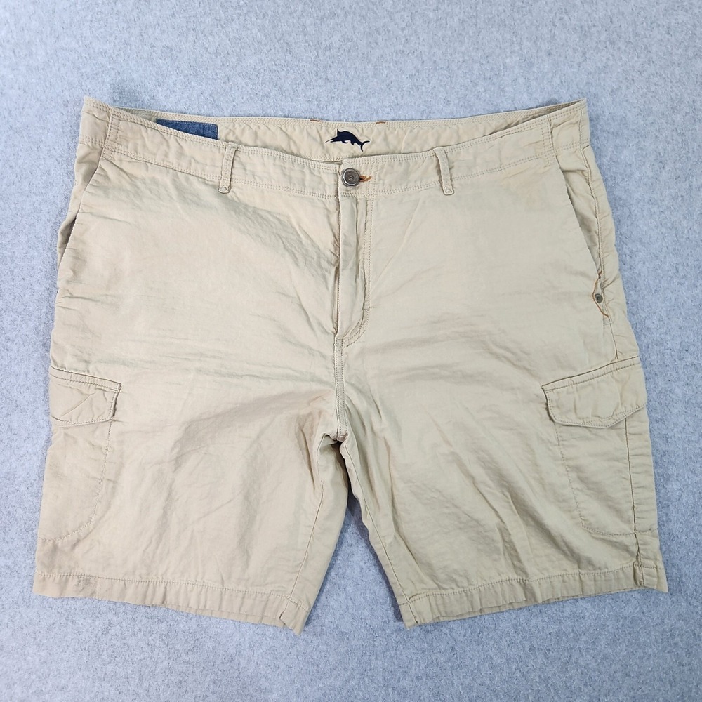 Tommy Bahama Cargo Shorts  Mens 42x9 Beige Pockets‎ 100% Cotton